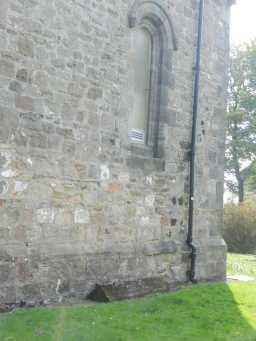 Photograph of Grave Cover, (ag N wall) St John, Kirk Merrington © DCC 2016